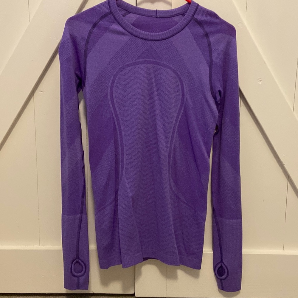 Lululemon Purple Long Sleeve Running Shirt. Size 6.